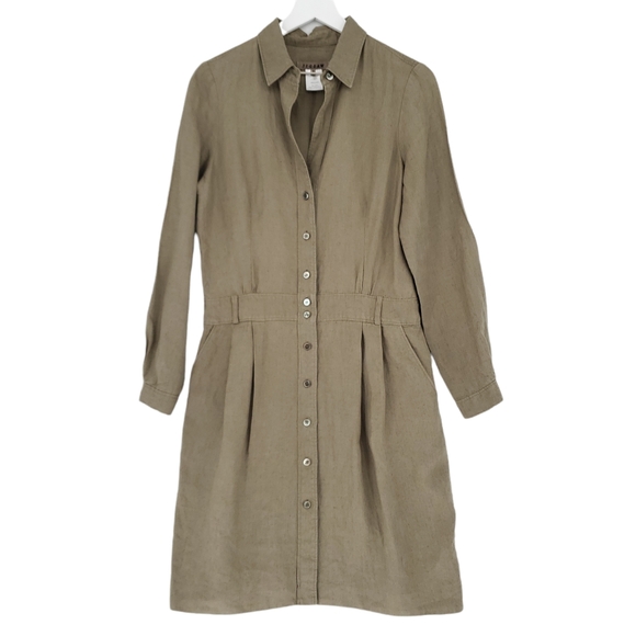 Jigsaw Dresses Jigsaw Button Front Linen Shirt Dress Poshmark